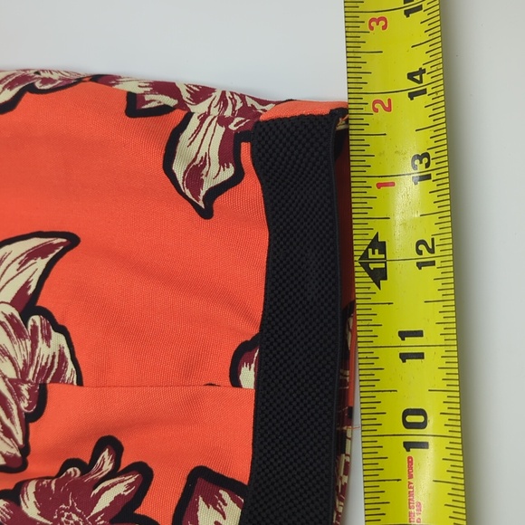 Anthropologie Maeve Salinas Floral Pencil Skirt Orange Cotton 4 Lined Slit Short - Picture 12 of 14